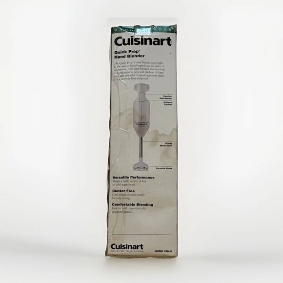 Cuisinart Smart Stick Quick Prep® Single-Speed Hand Blender, White, CSB-33 - Picture 4 of 13